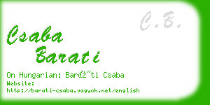 csaba barati business card